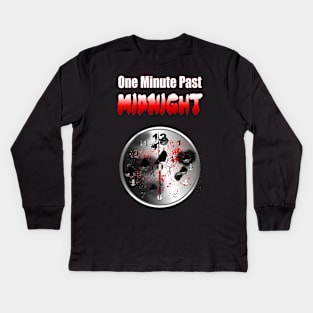 One Minute Past Midnight Doomsday Clock Kids Long Sleeve T-Shirt